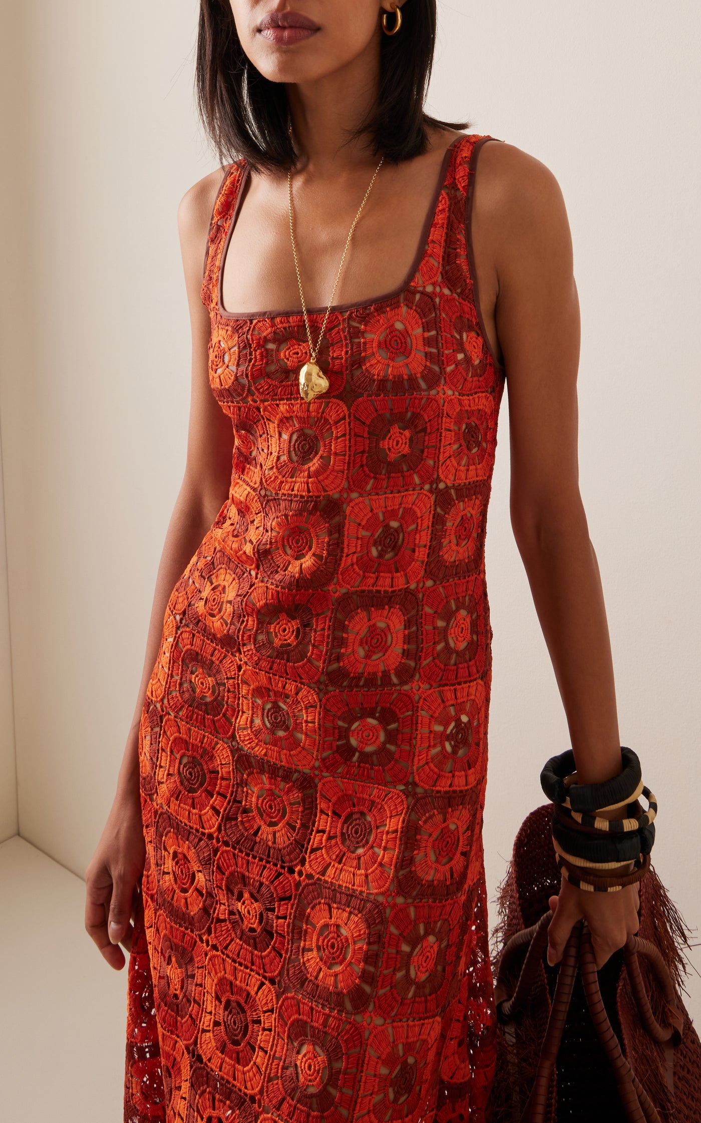 Birdsong Crocheted Midi Dress