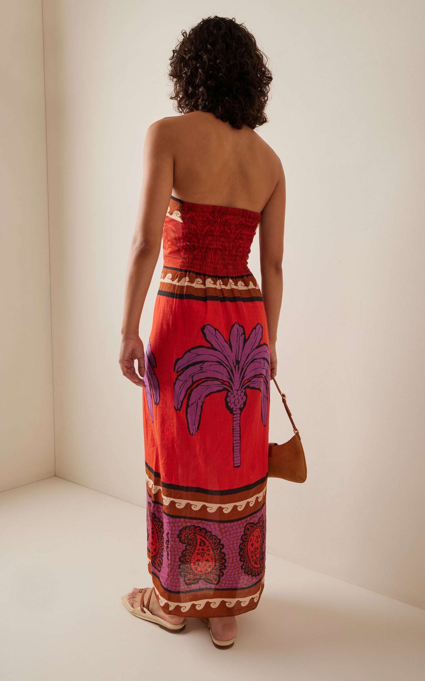 East Africa Heart Strapless Cotton Maxi Dress