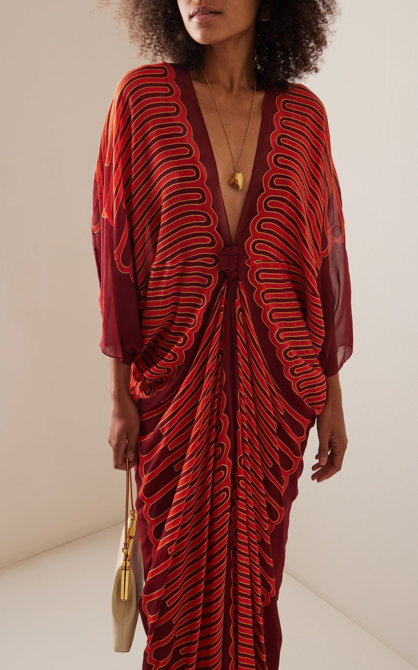 Sensory Tapresty Silk Caftan Dress
