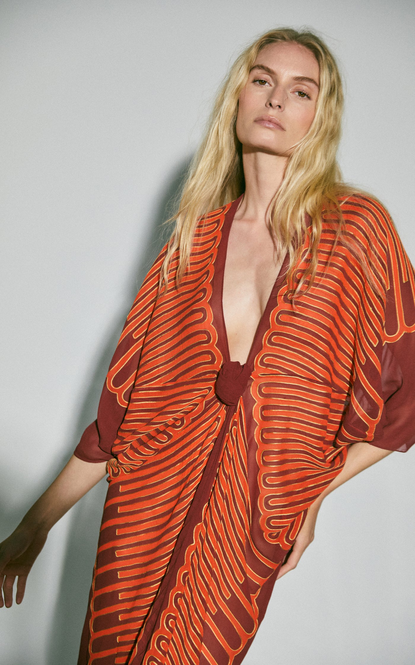 Sensory Tapresty Silk Caftan Dress