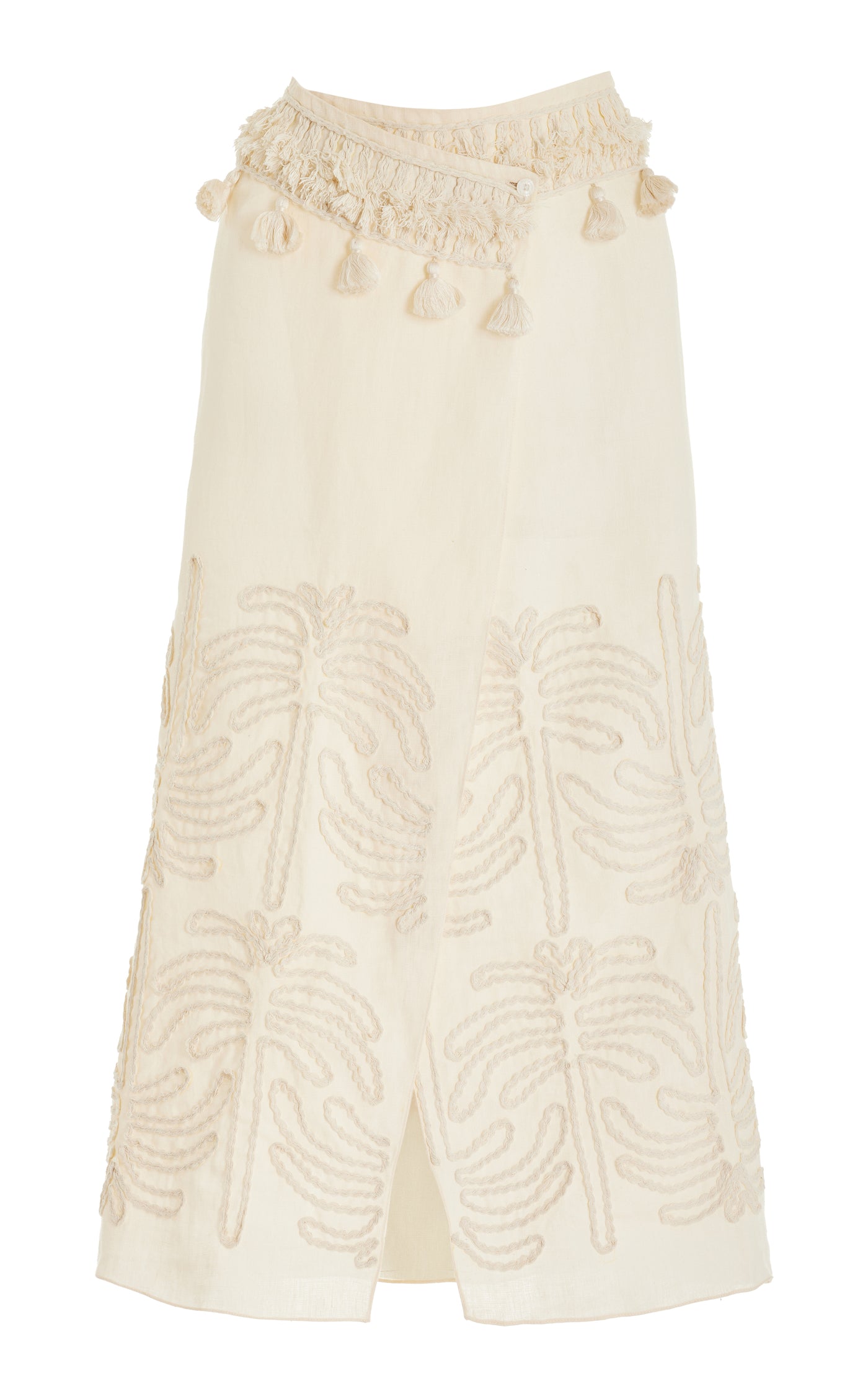Tansania Sun Embroidered Midi Wrap Skirt