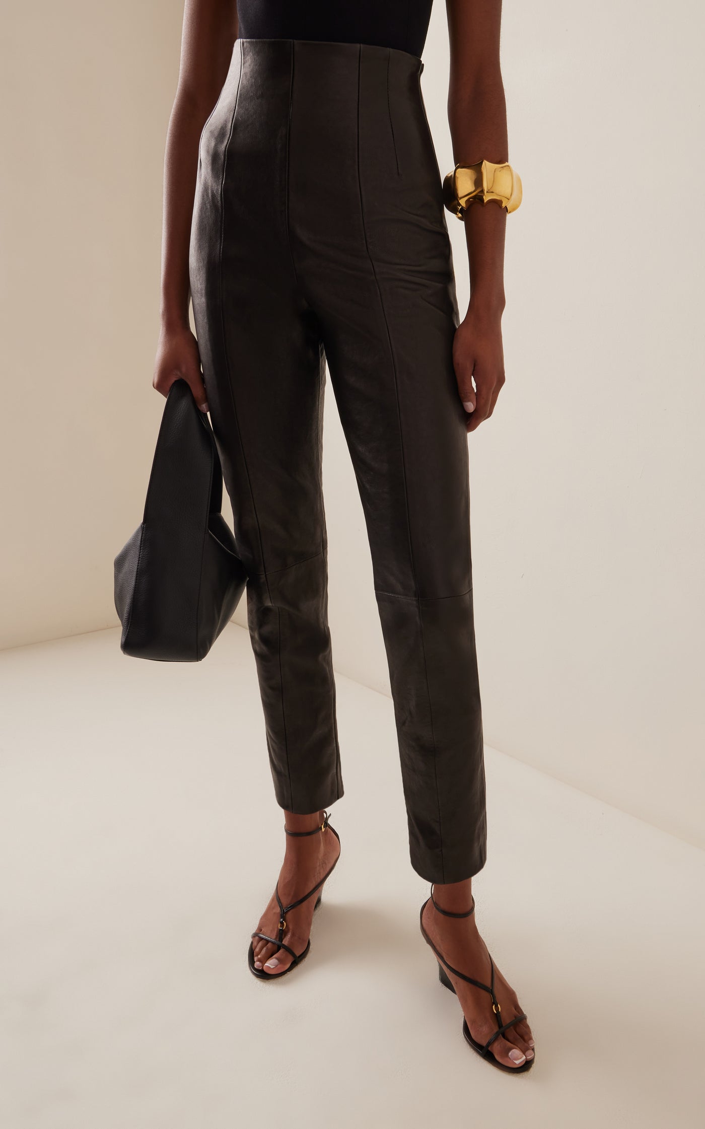 Lenn High-Rise Leather Pants
