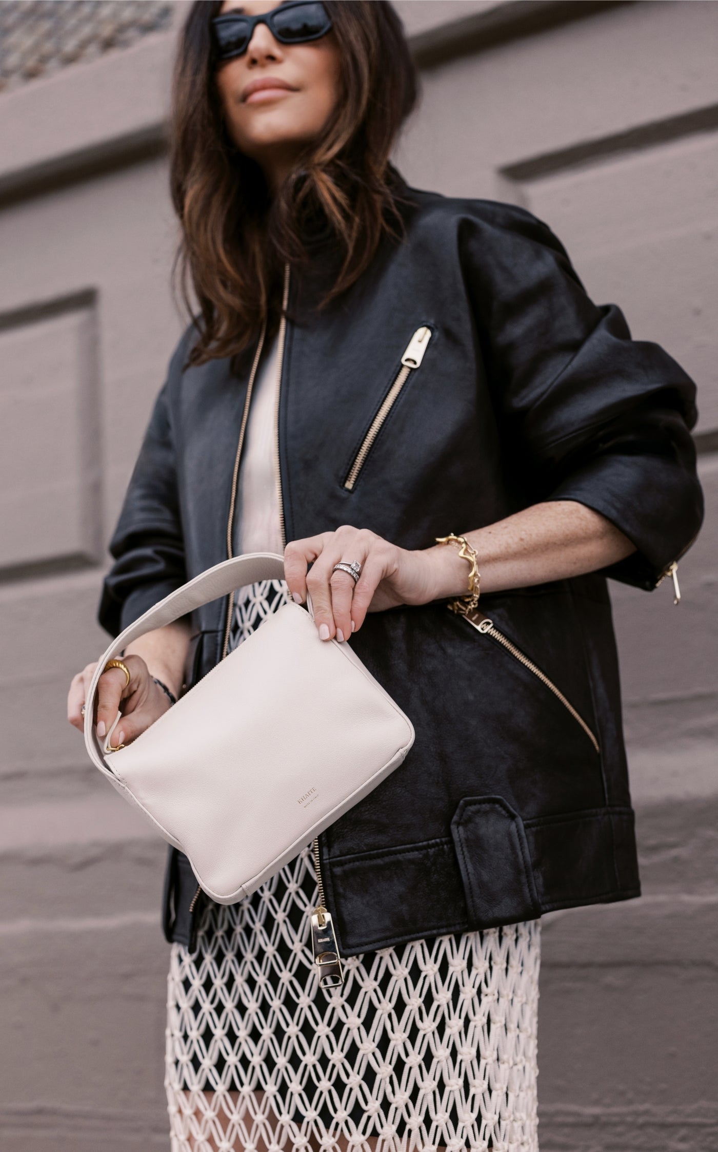 Shallin Oversized Leather Jacket