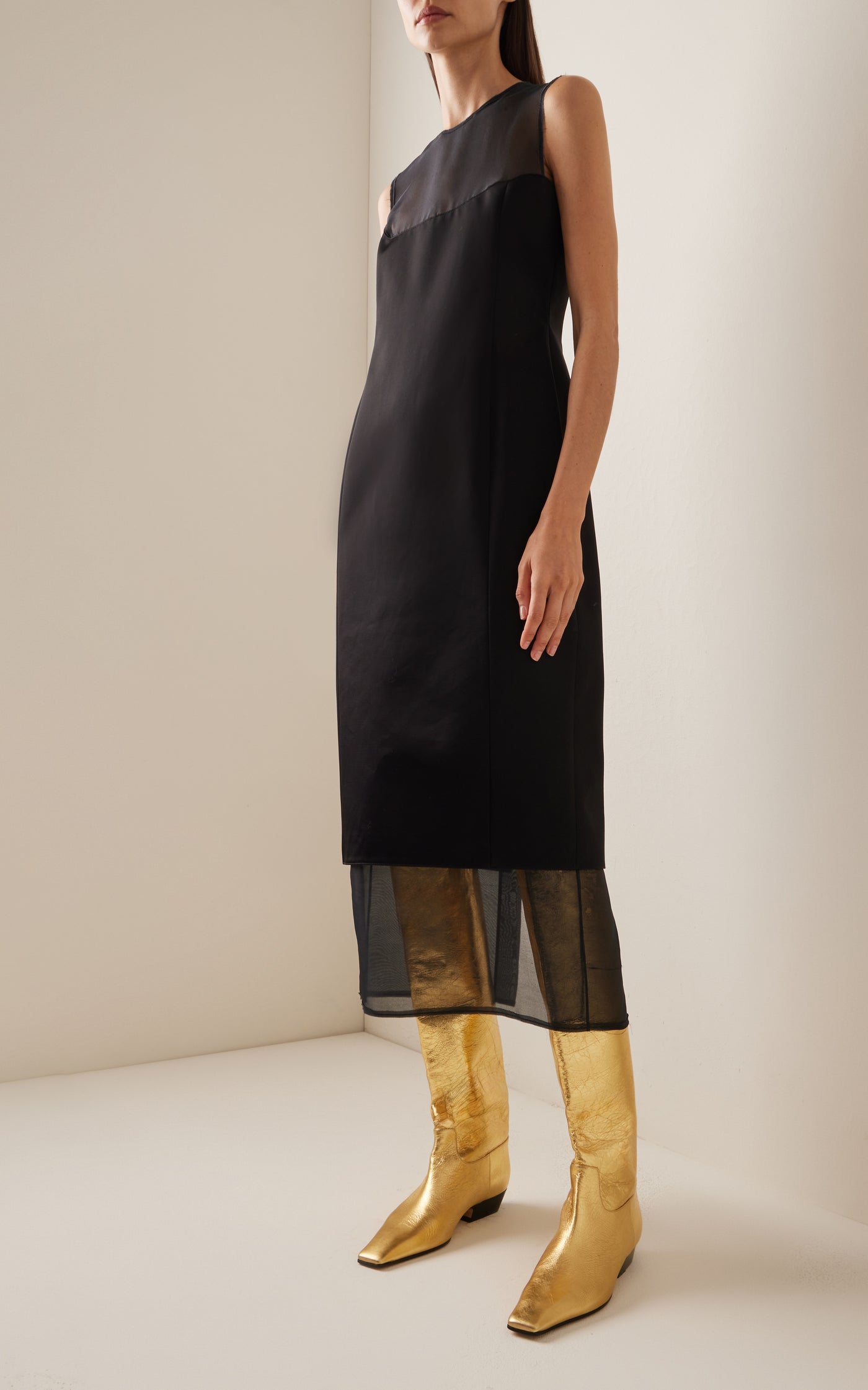 Marfa Metallic Leather Knee-HighBoots