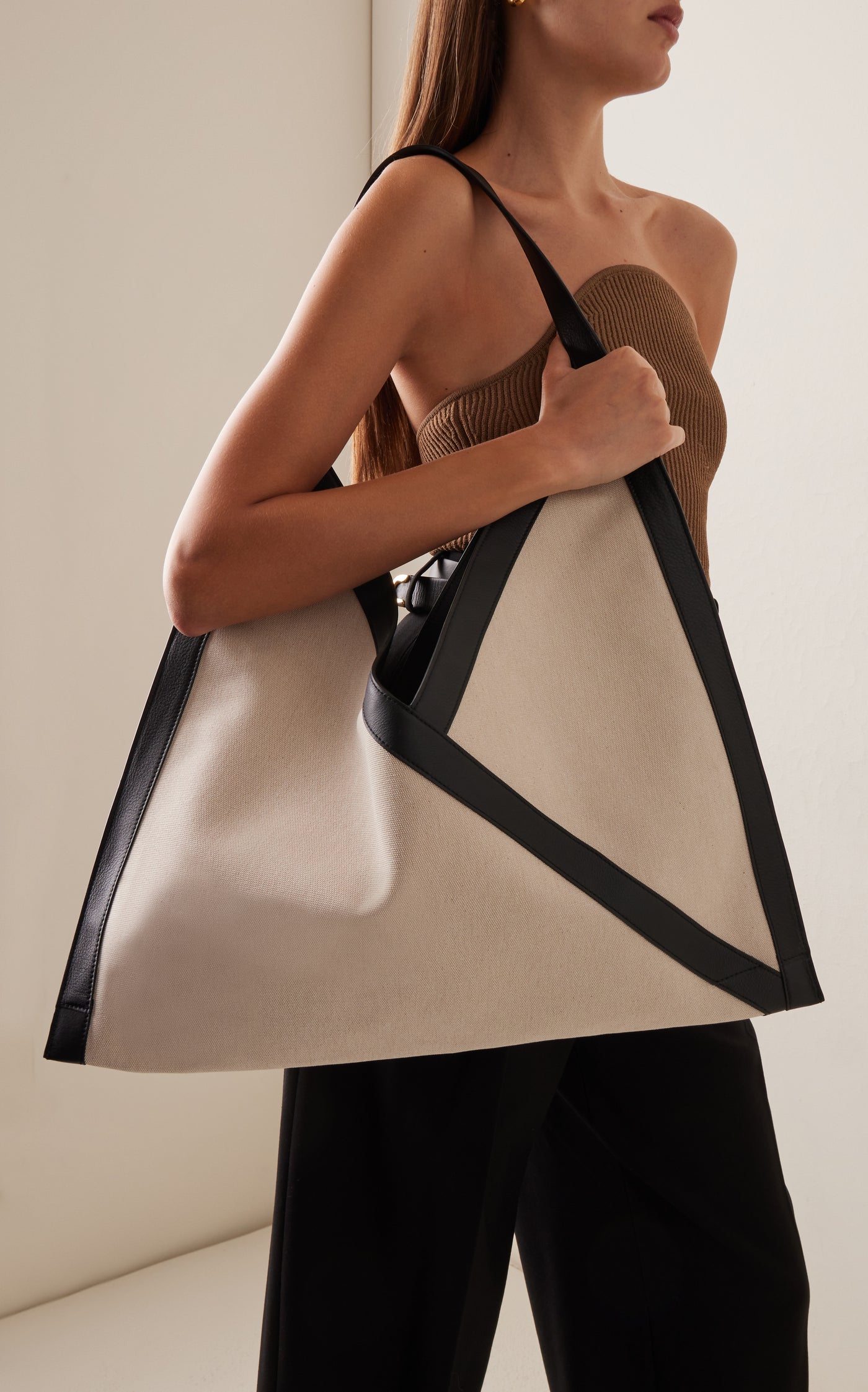 Sara Cotton & Leather Tote Bag