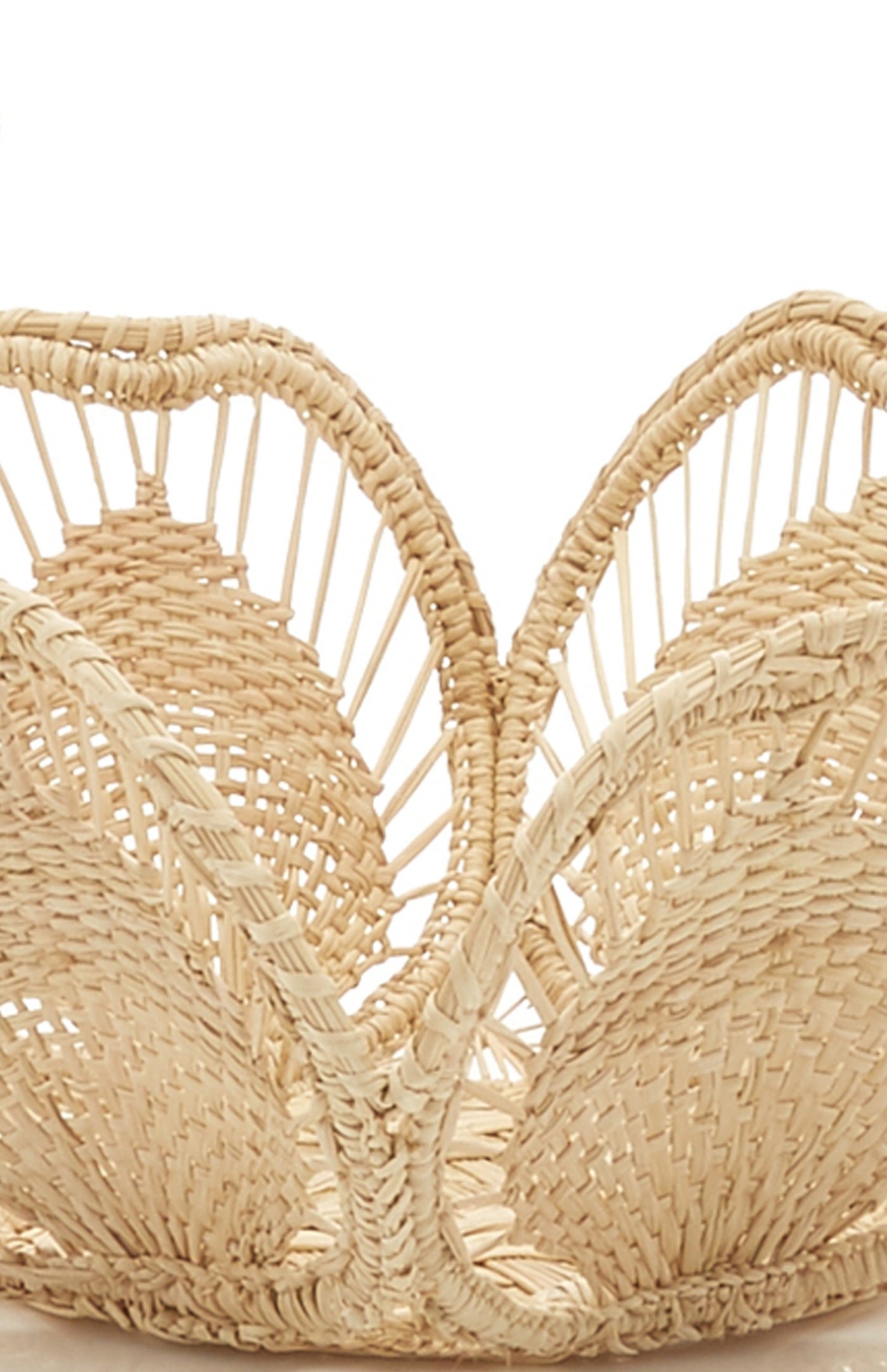 Set-of-Three Flora Raffia Baskets