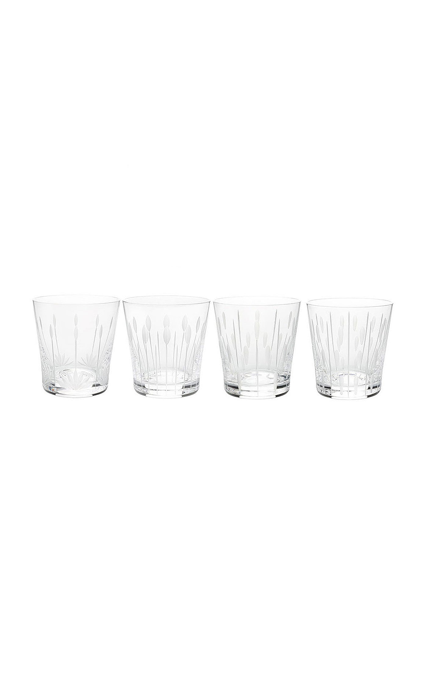 Set-of-Four Lotus Crystal Tumblers