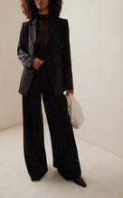 Exclusive Stretch-Wool Pants - black