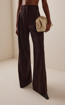 Exclusive Stretch-Wool Pants - brown