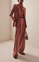 Exclusive Stretch-Wool Pants - light pink