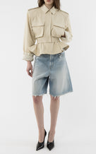 Cropped Boxy Cotton Jacket Exclusive - neutral