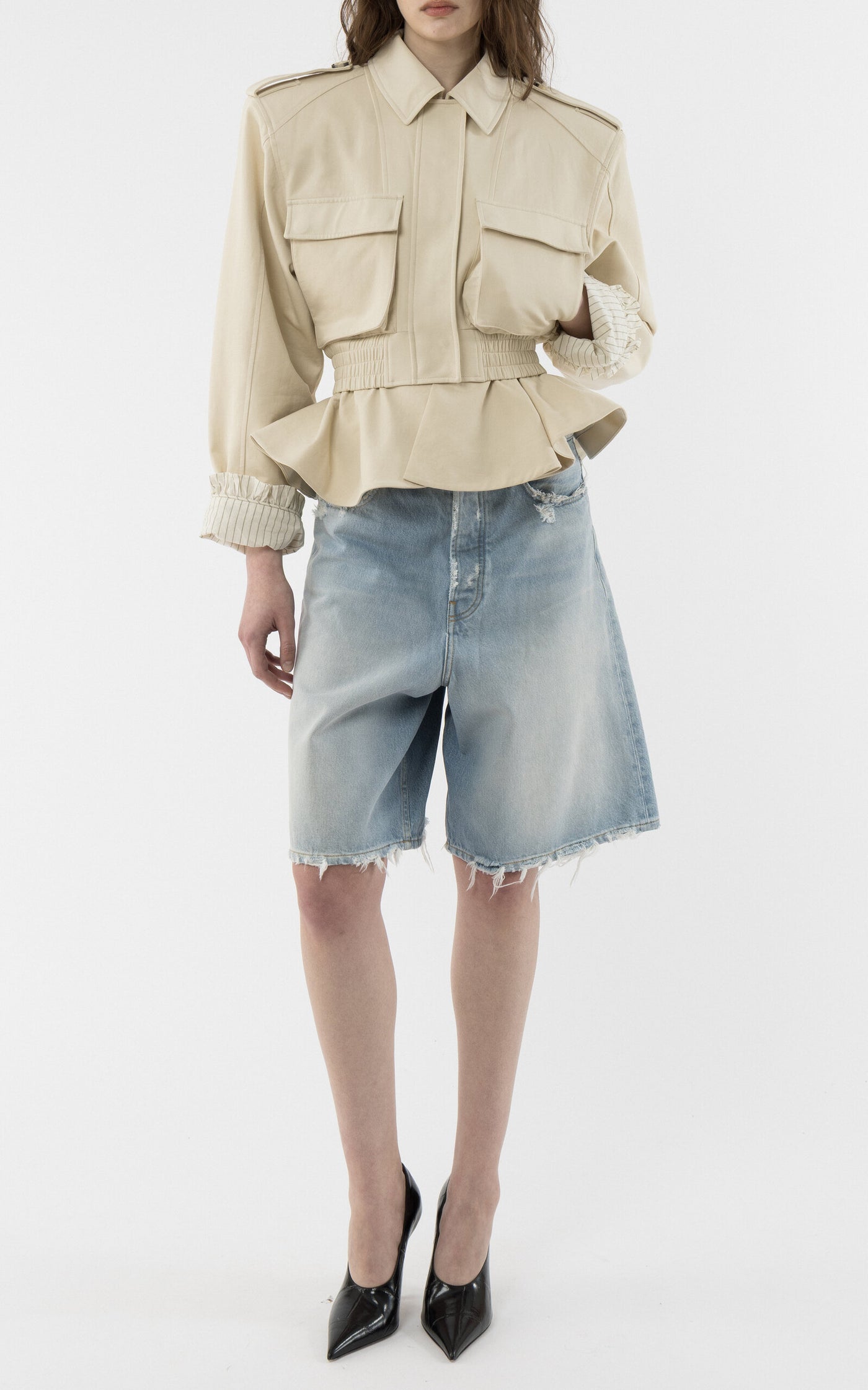 Cropped Boxy Cotton Jacket Exclusive