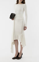 Draped Jersey Top Exclusive - off-white