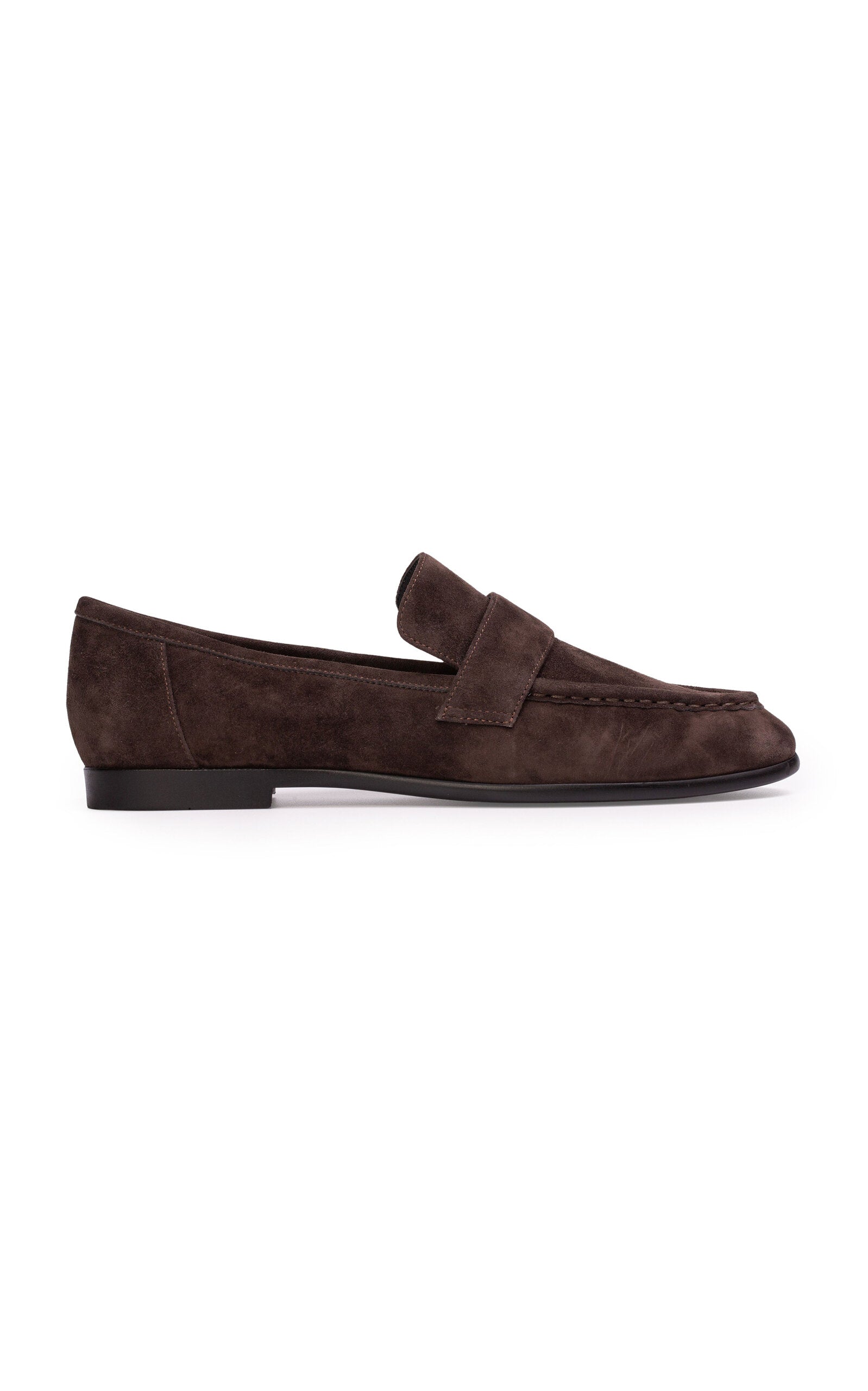 Arrow Suede Loafers - brown