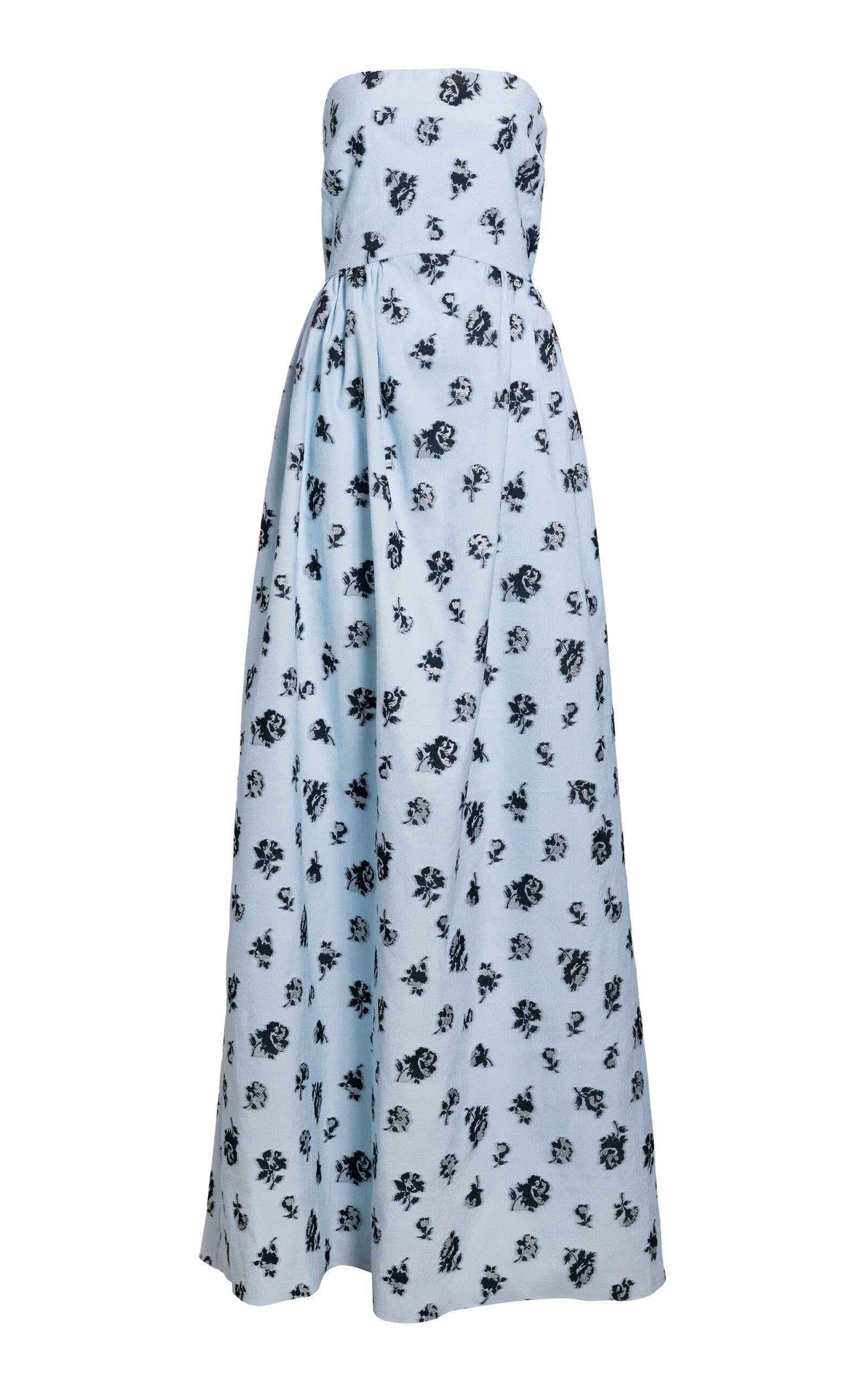 Audrey Floral Gown - blue