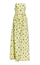 Audrey Floral Gown - lime green