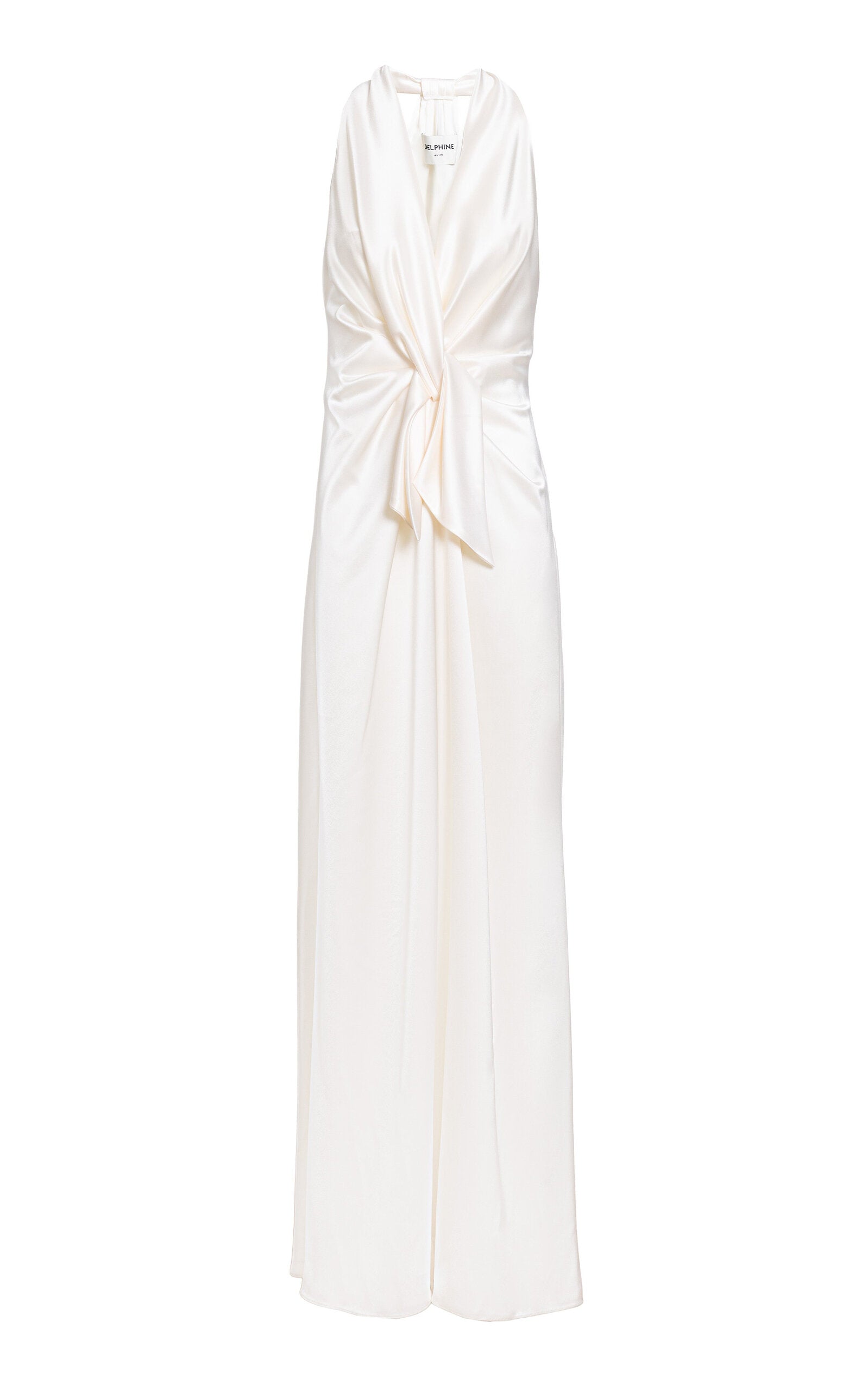 Ava Satin Gown - white