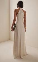 Ava Satin Gown - white