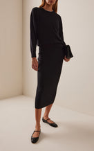 Cassidy Wool Maxi Skirt - black