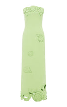 Rayna Floral-Appliquéd Crepe Maxi Dress - green