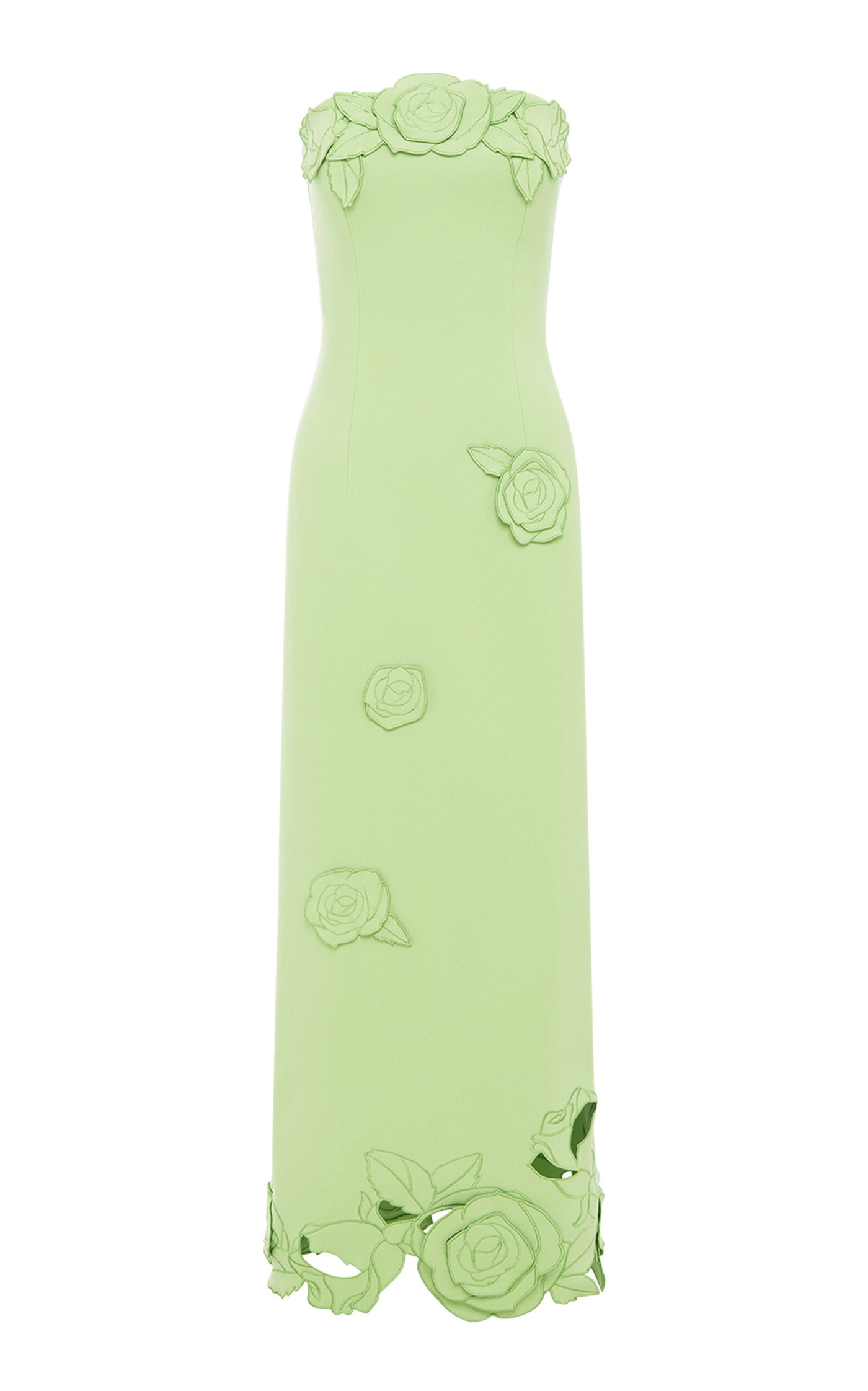 Rayna Floral-Appliquéd Crepe Maxi Dress