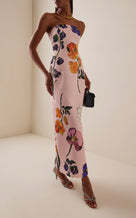 Exclusive Rayna Floral Crepe Maxi Dress - multi