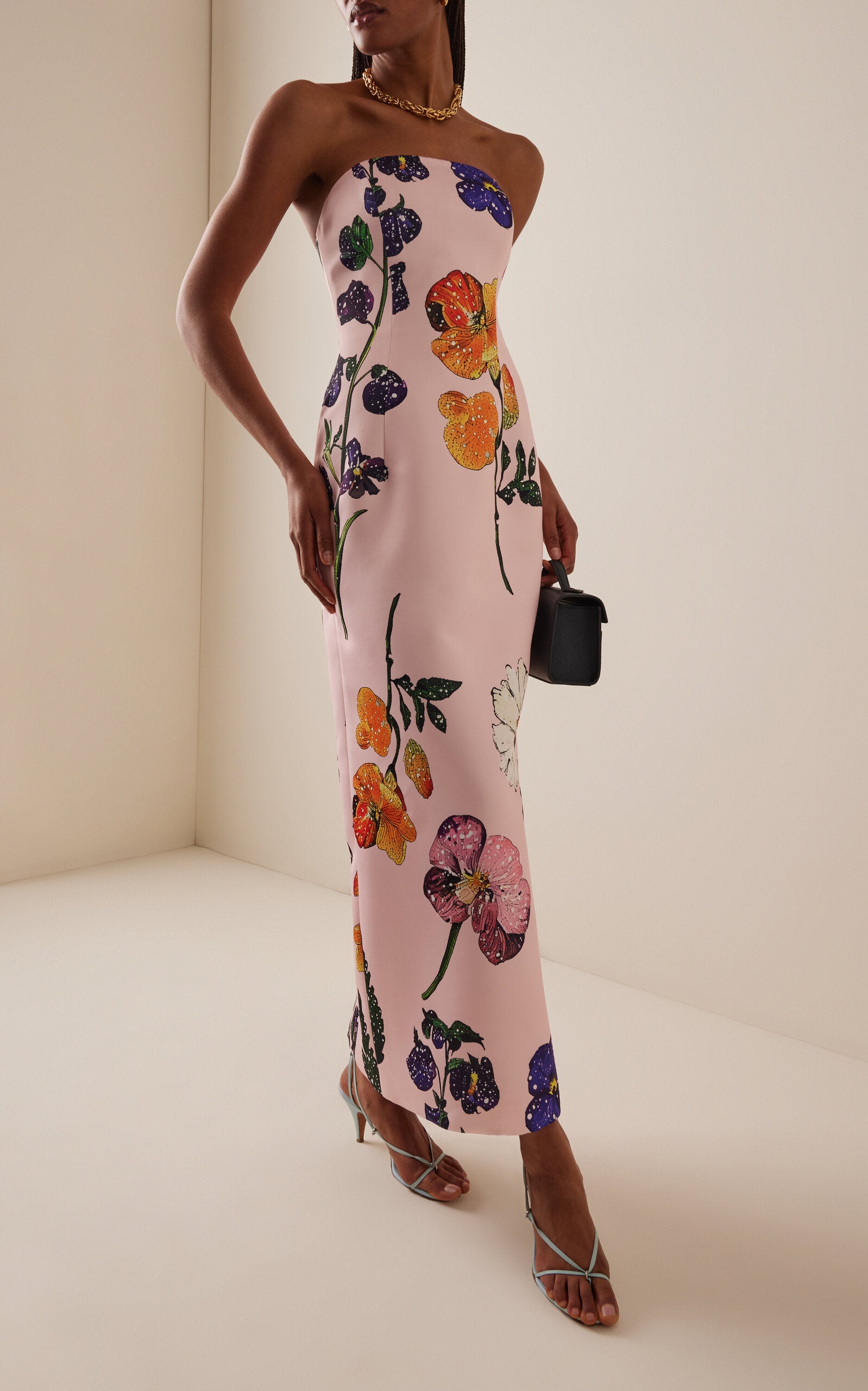 Exclusive Rayna Floral Crepe Maxi Dress - multi