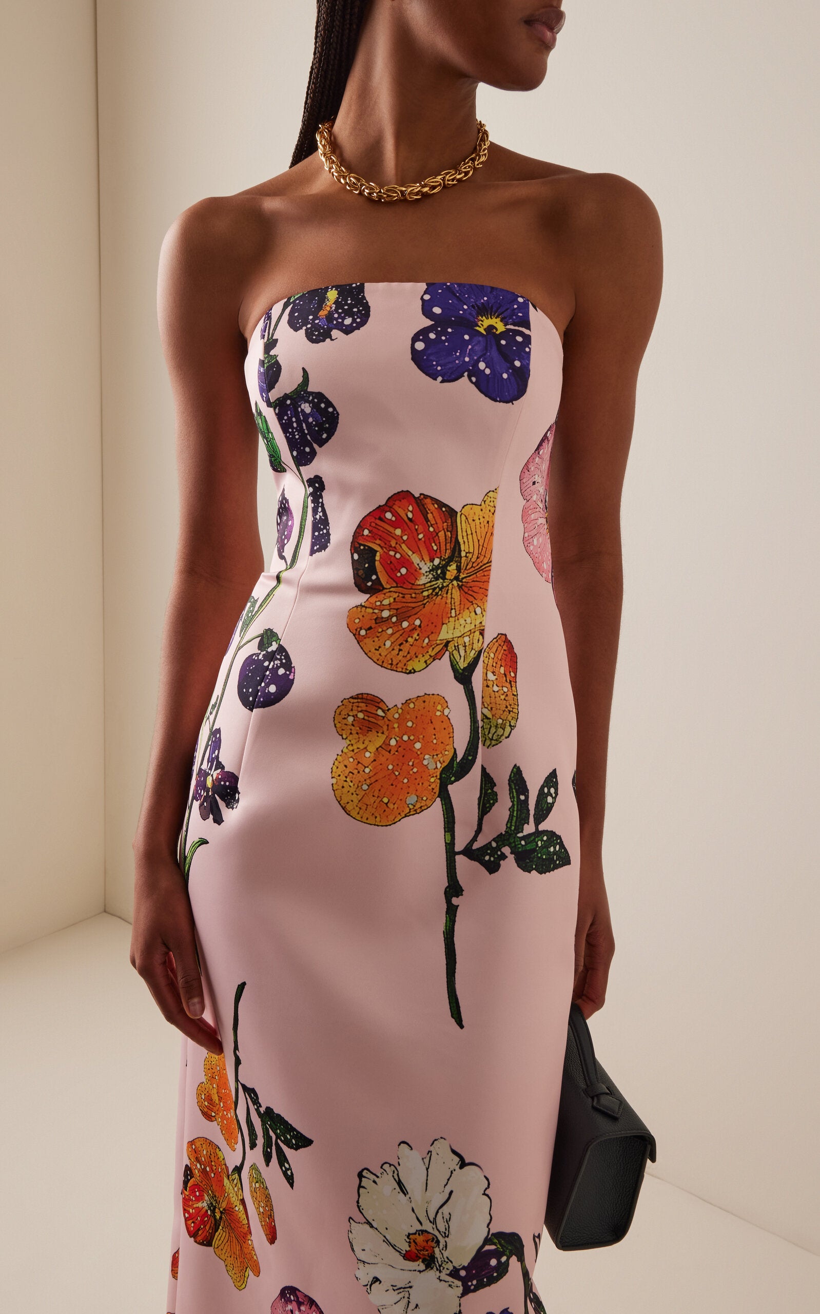 Exclusive Rayna Floral Crepe Maxi Dress - multi