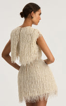 SpecialOrder-Pearl-Fringed Mini Dress - ivory