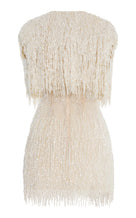 SpecialOrder-Pearl-Fringed Mini Dress - ivory