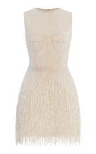 SpecialOrder-Pearl-Fringed Mini Dress - ivory