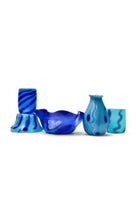 Exclusive Large Royal Blue Wavy Bowl With White, Blue, And Jade Strokes - blue