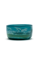 Exclusive Teal Bowl With Seafoam Spots And Jade Strokes - green