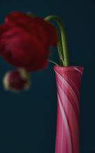 Exclusive Bubblegum Pink Drop Neck Vase With Coral And White Strokes - pink