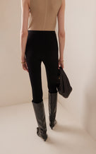 Cork High-Rise Jersey Leggings - black