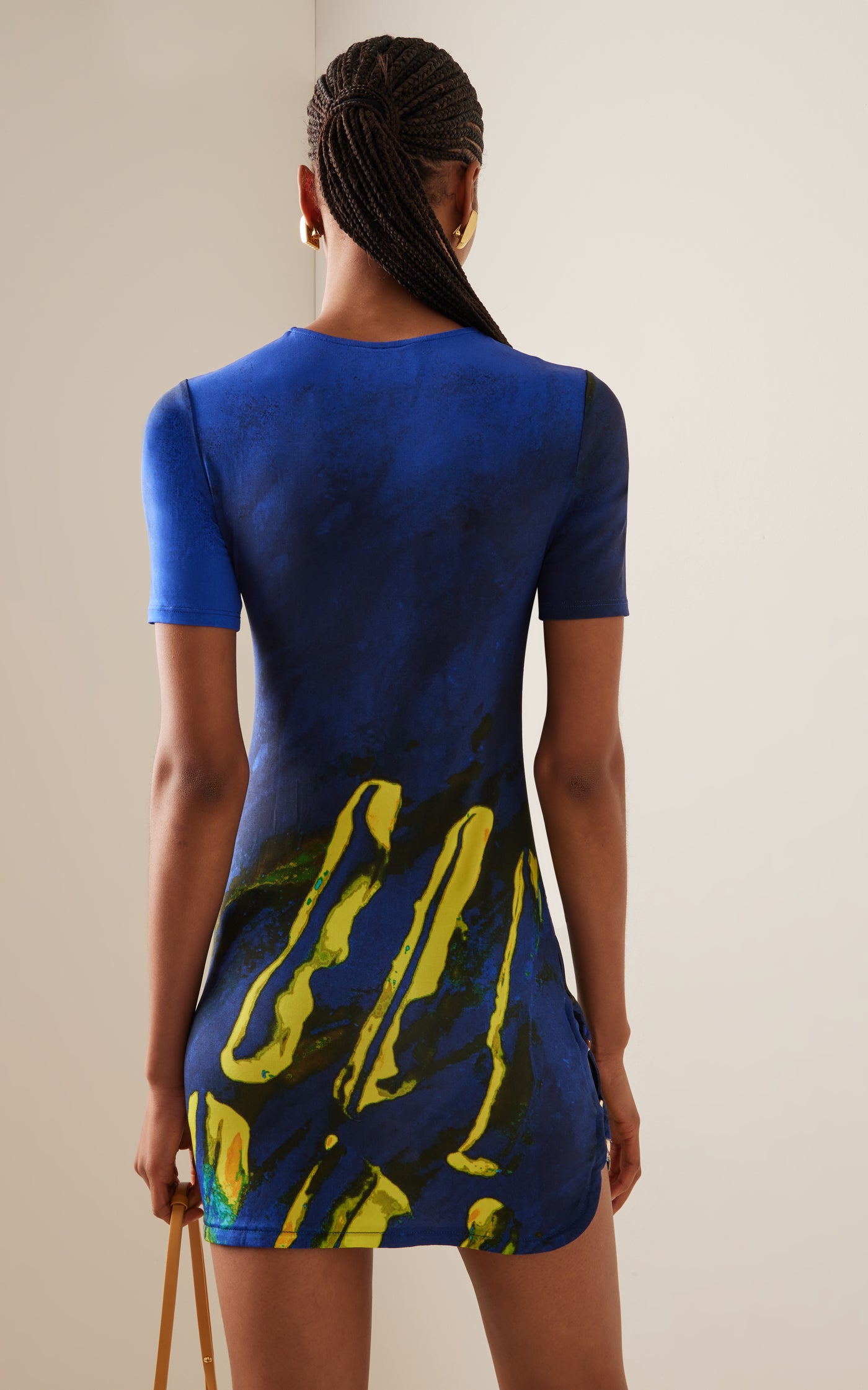 Double Ring Printed Mini Dress