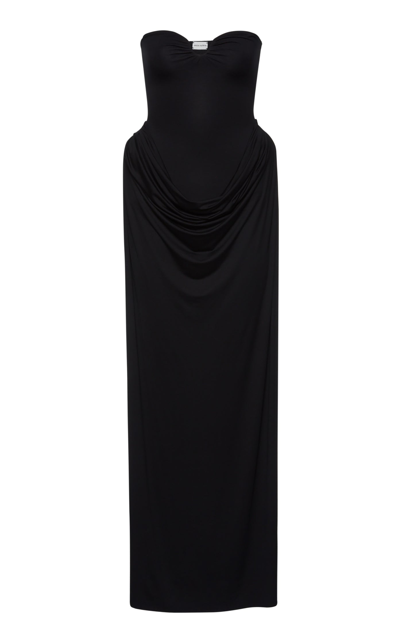 Strapless Draped Maxi Dress