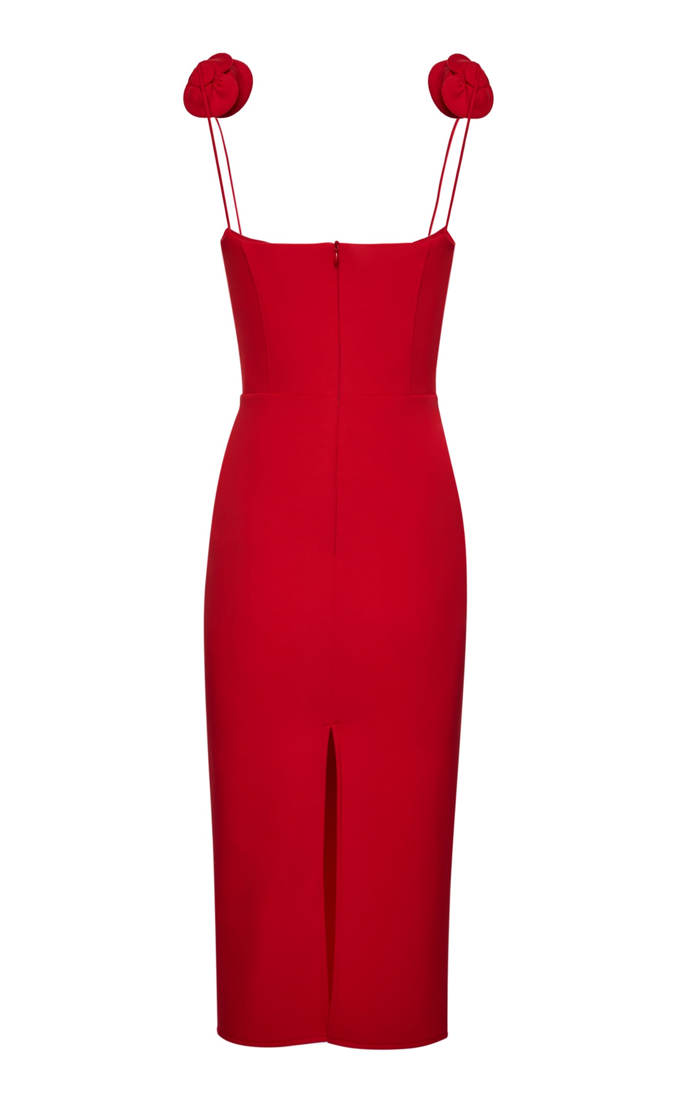 Rose-Detailed Midi Dress