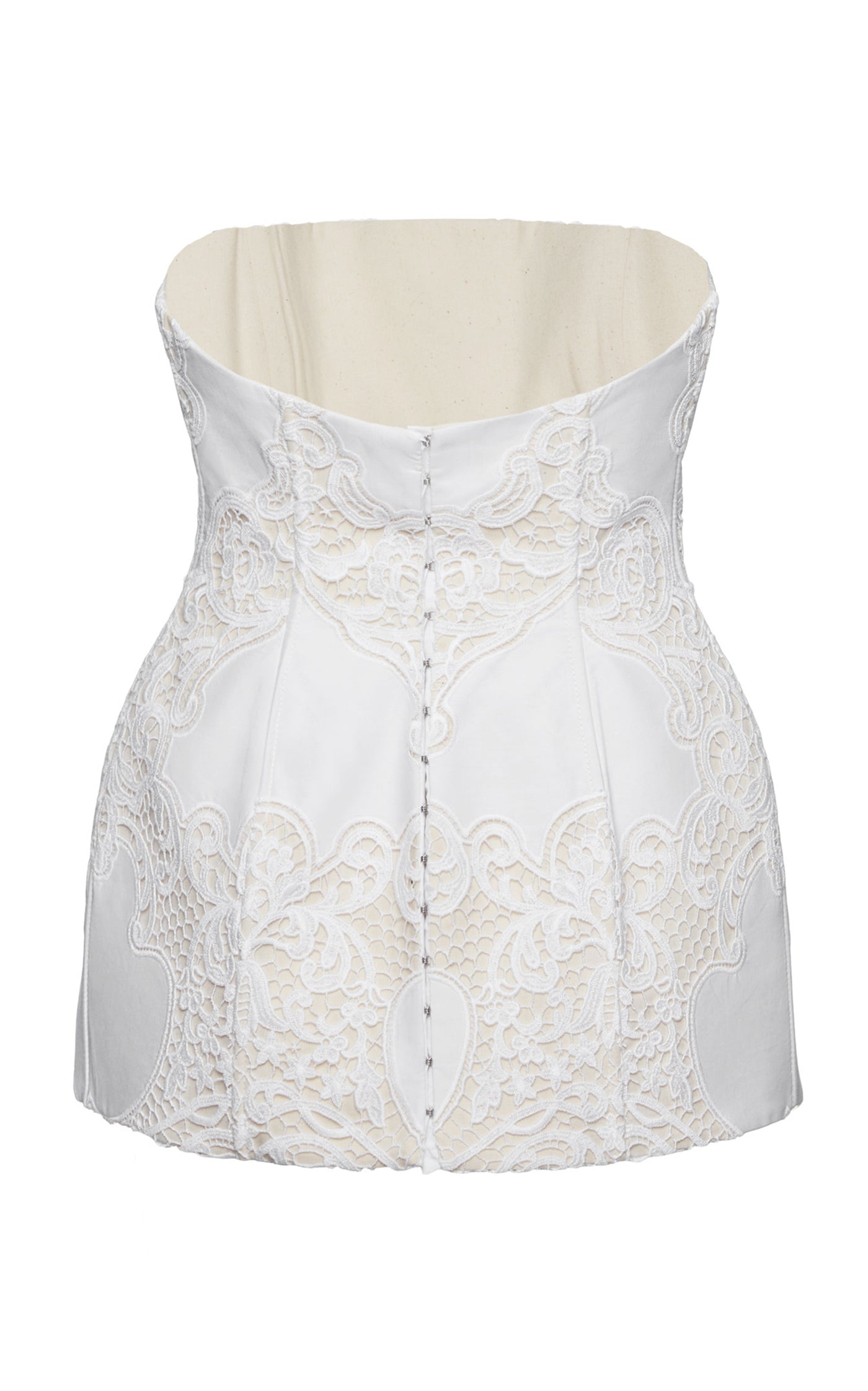 Embroidered Cotton Lace Corset Top