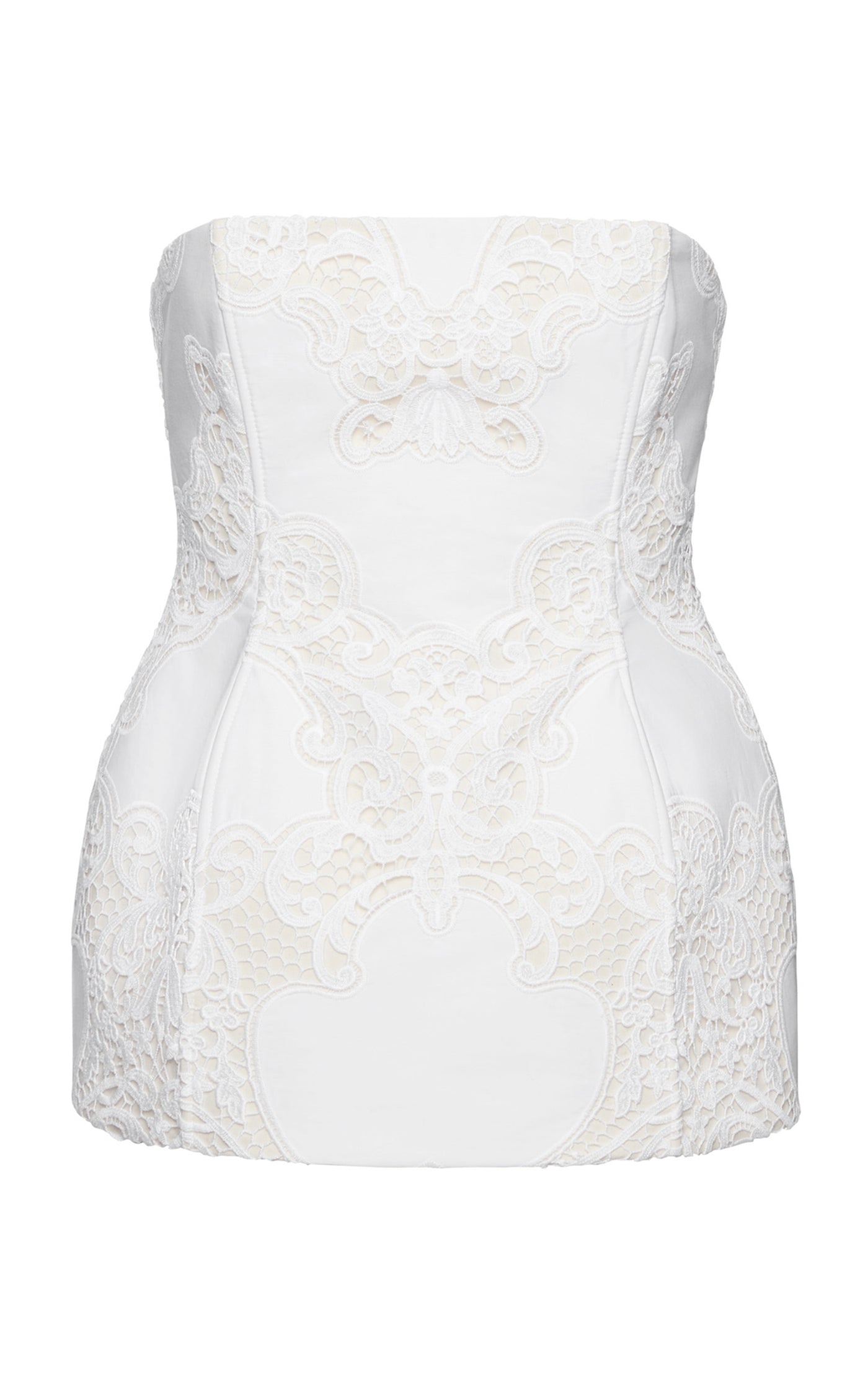 Embroidered Cotton Lace Corset Top