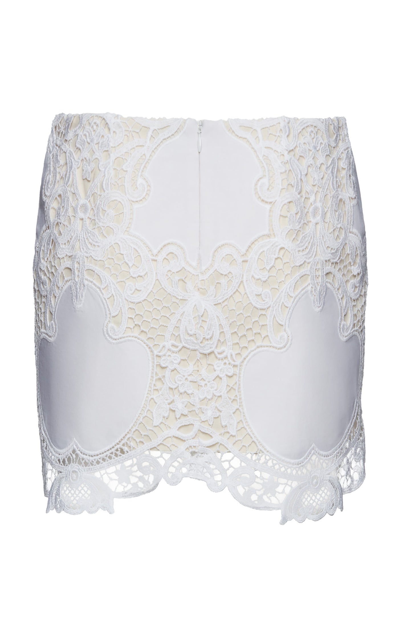 Embroidered Cotton Lace Mini Skirt