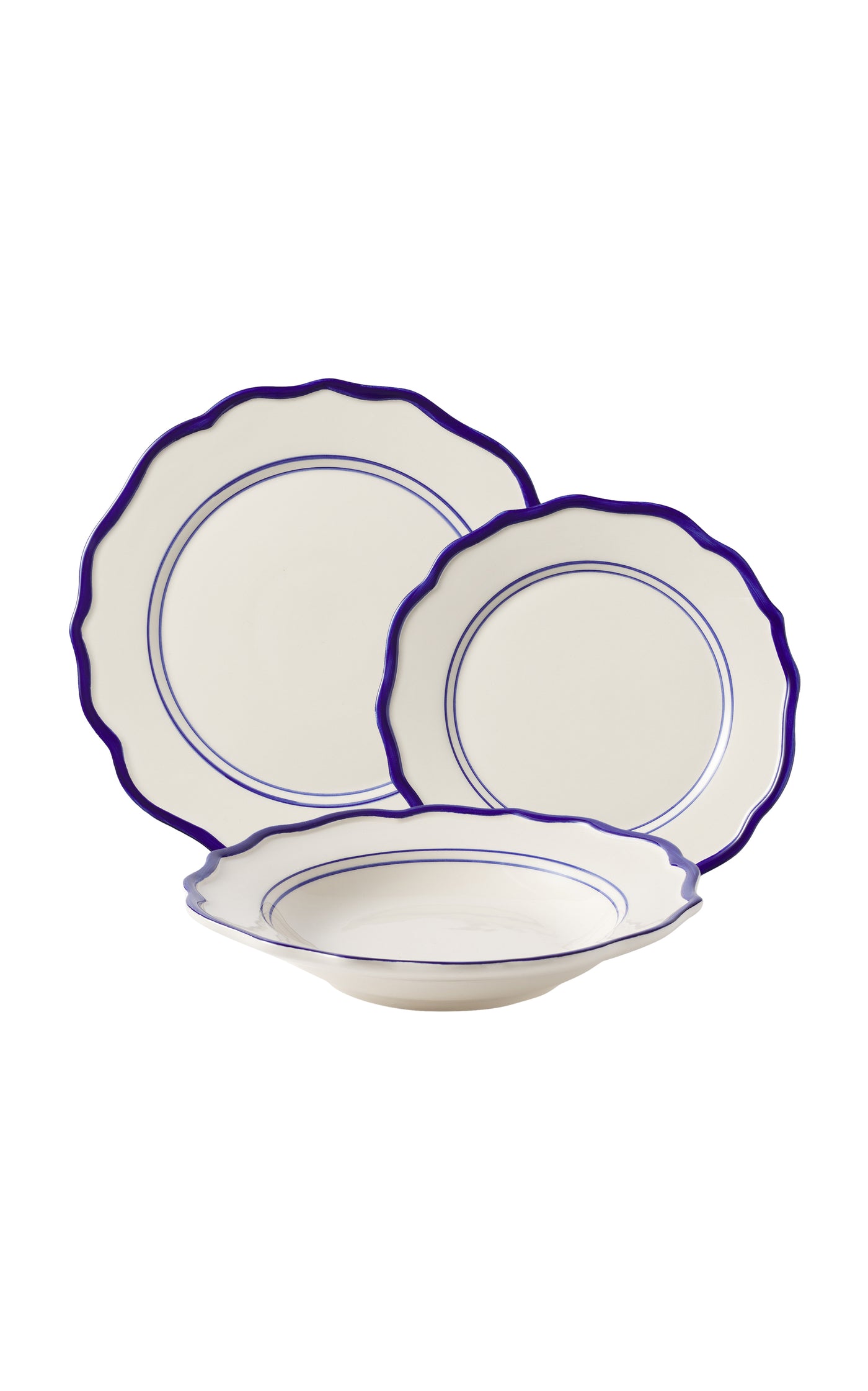 Jane Set-Of-Twelve Hand-Painted Ceramic Dinner Set