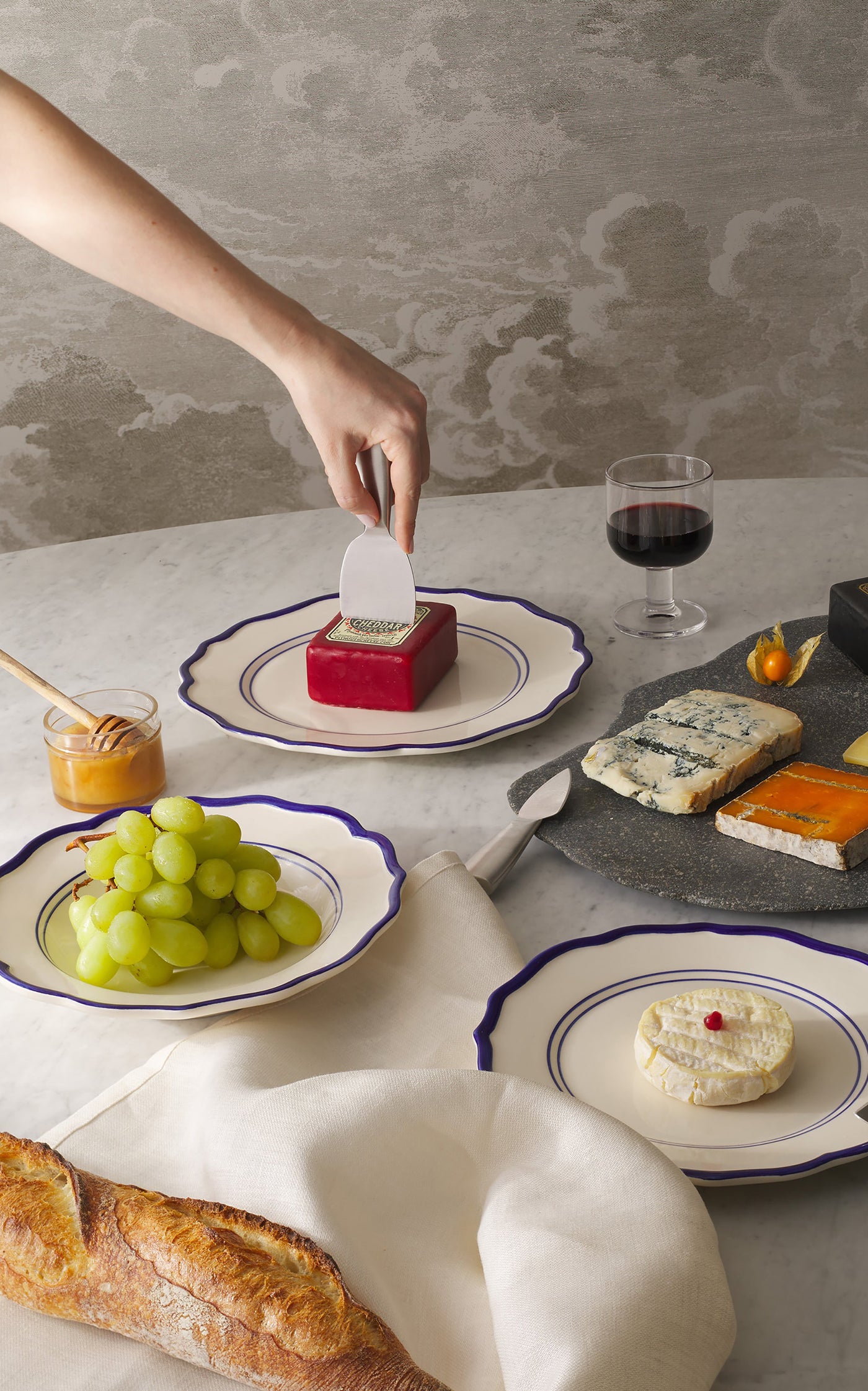 Jane Set-Of-Twelve Hand-Painted Ceramic Dinner Set