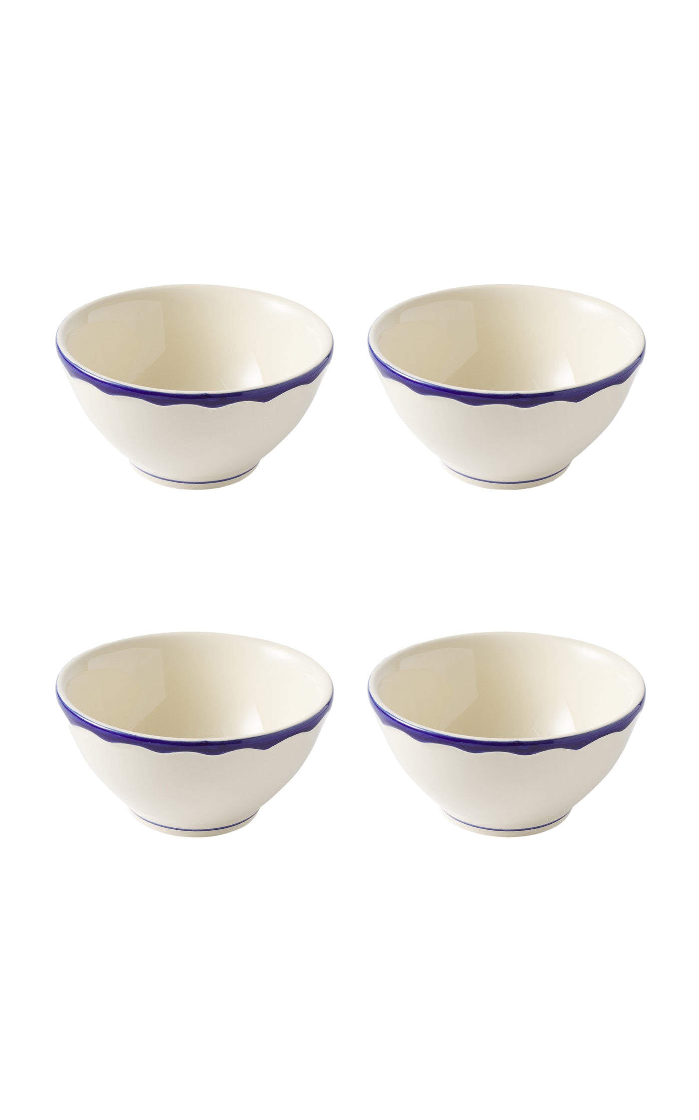 Jane Set-Of-Four Hand-Painted Ceramic Cereal Bowls