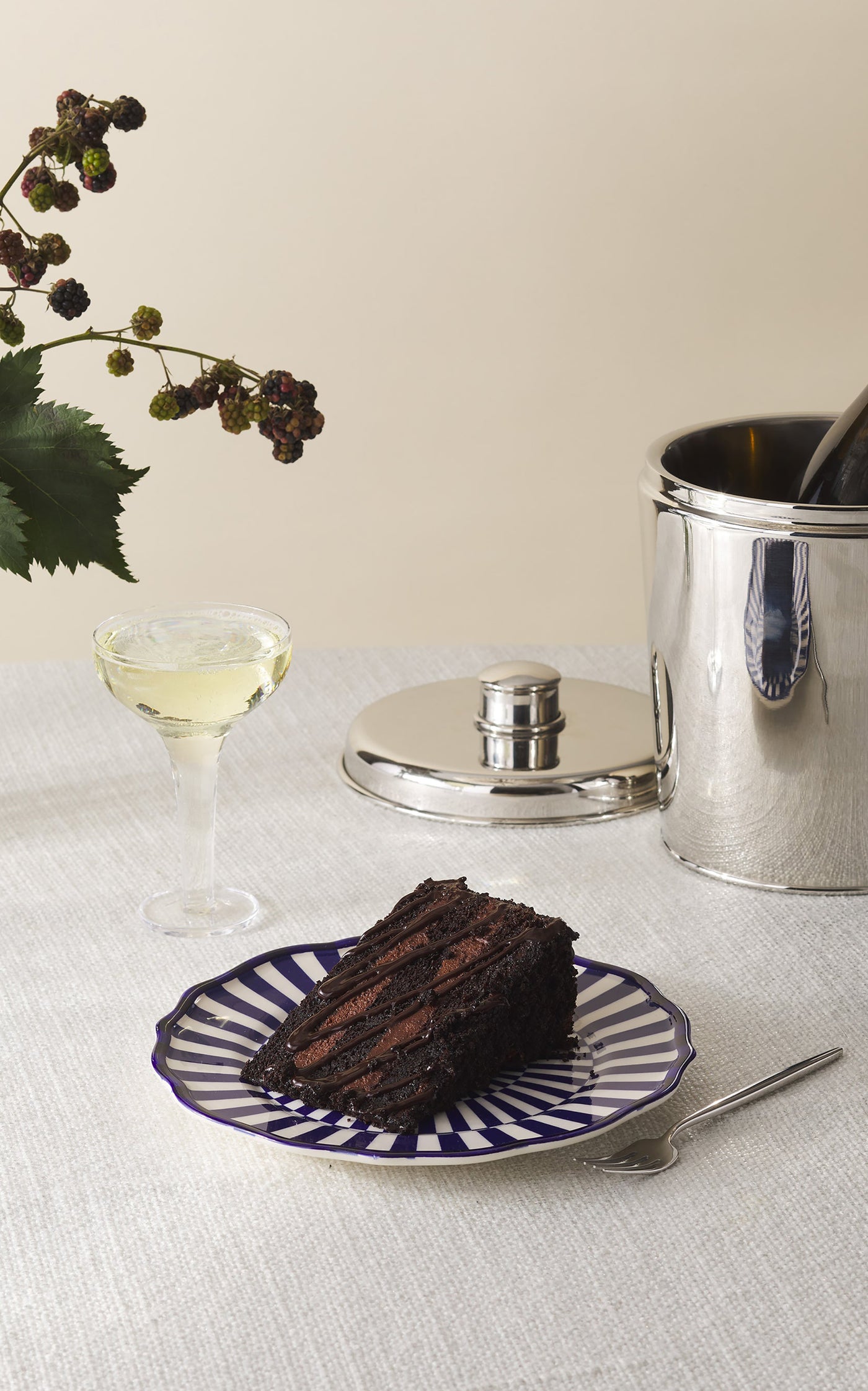 Riviera Set-Of-Four Hand-Painted Ceramic Dessert Plates