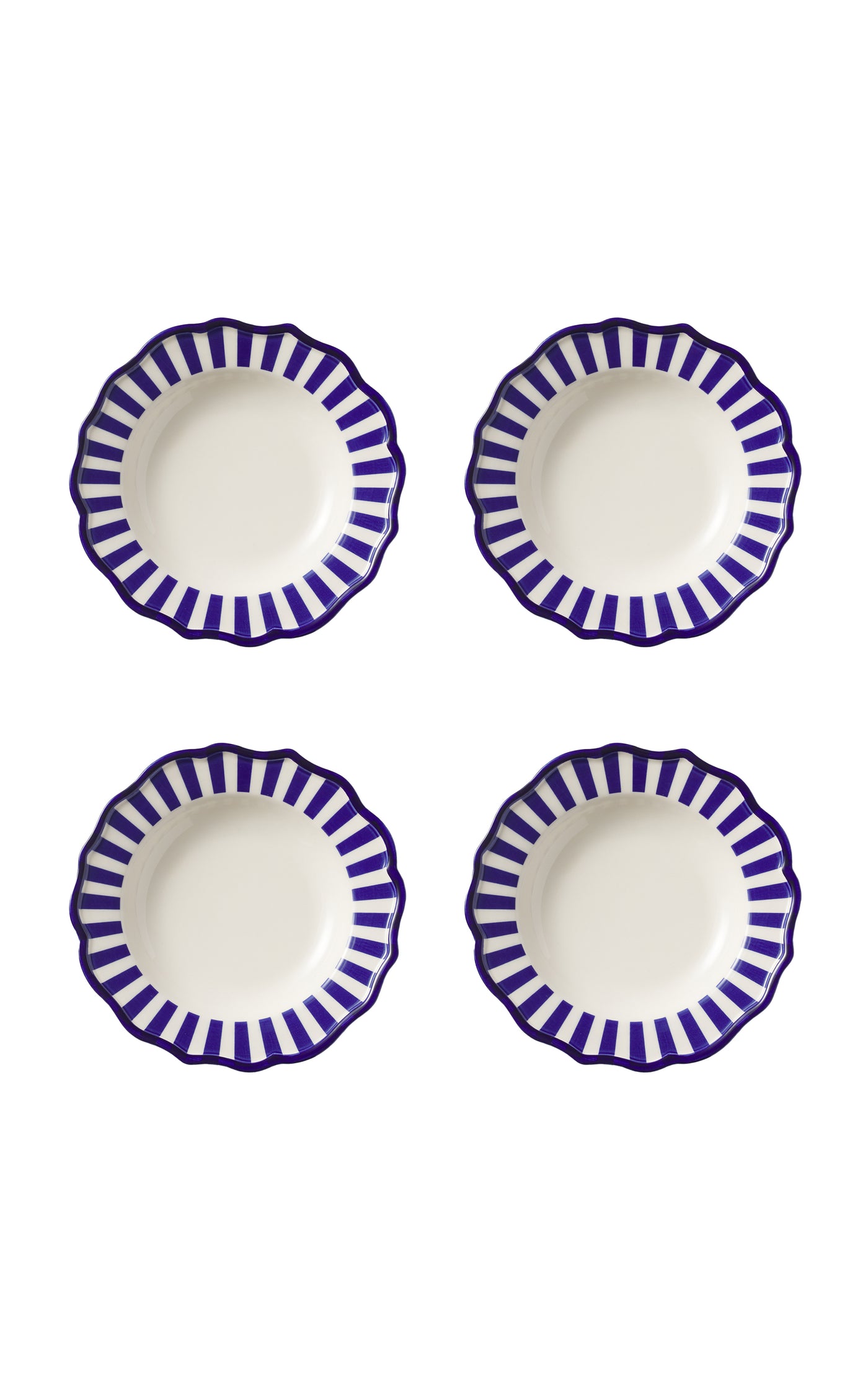 Riviera Set-Of-Four Hand-Painted Ceramic Pasta Bowls