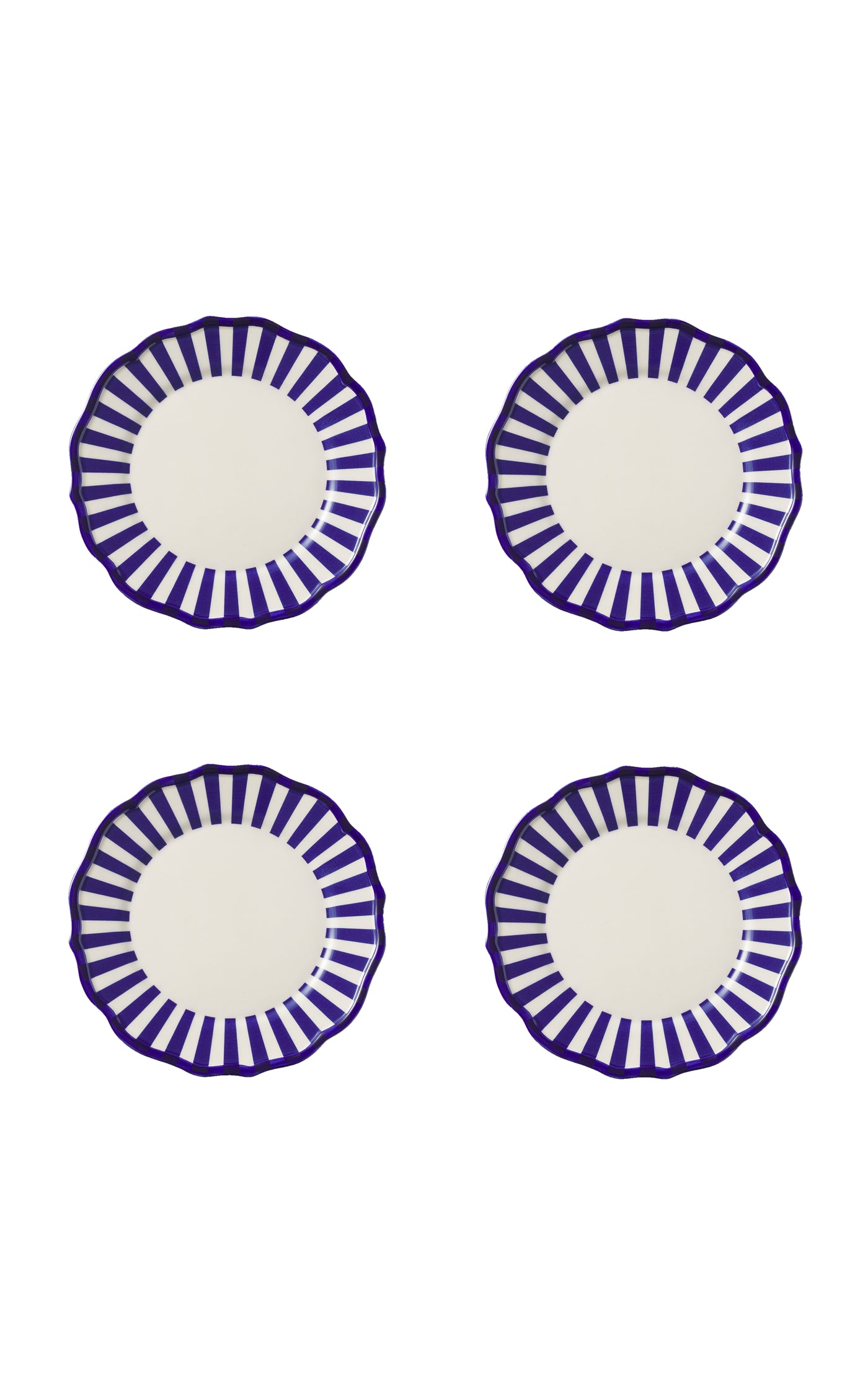 Riviera Set-Of-Four Hand-Painted Ceramic Side Plates