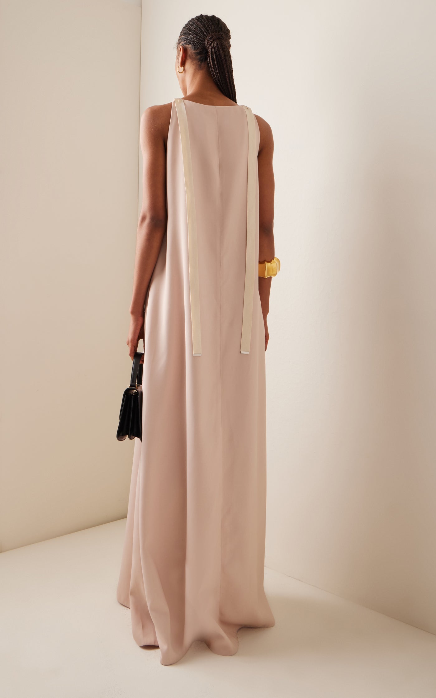 Sleeveless Satin Maxi Dress