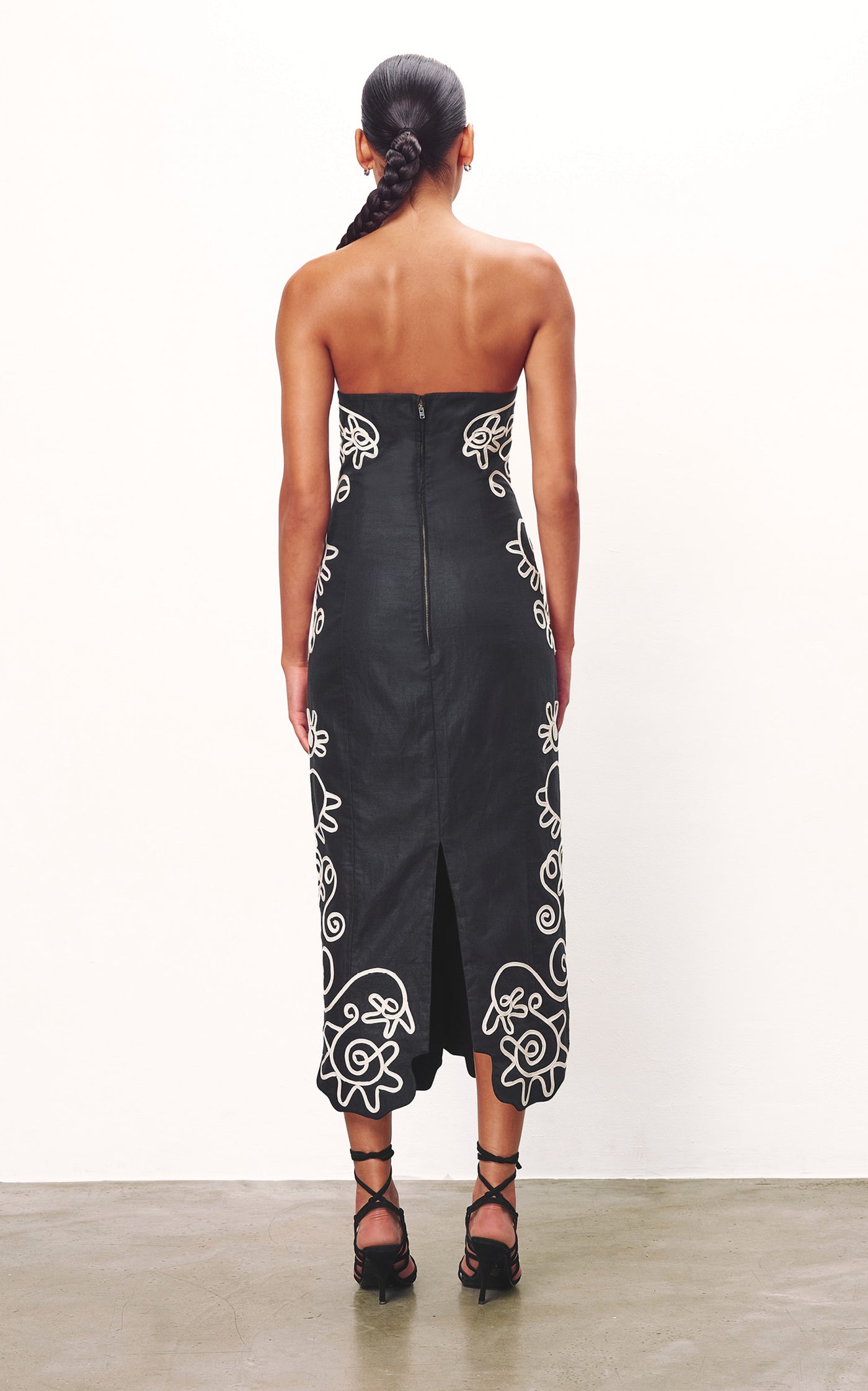 Stella Embroidered Cotton-Blend Midi Dress