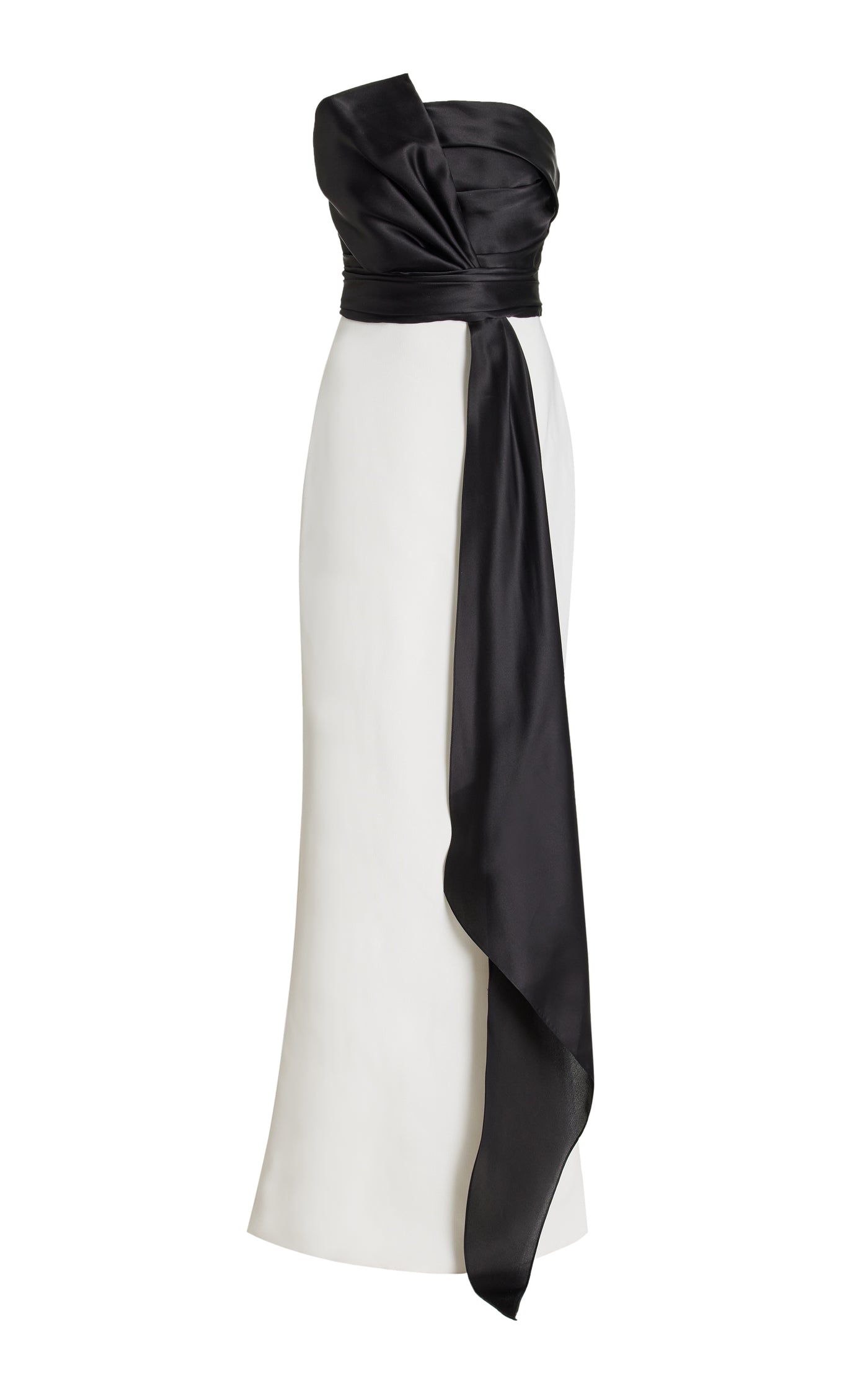 Exclusive Draped Two-Tone Silk Gown